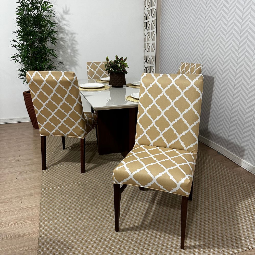 Funda Spandex para Silla – Beige Lujo