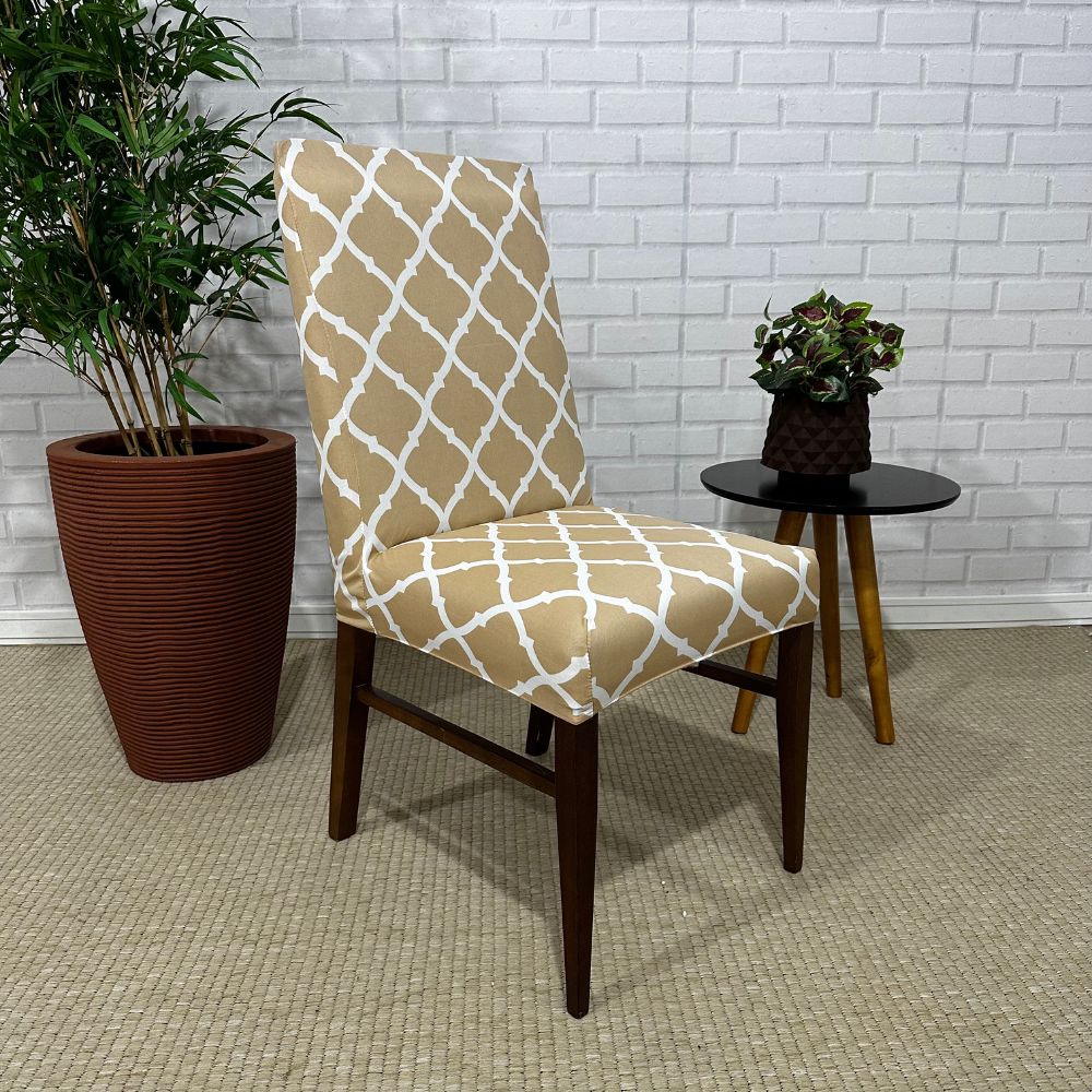 Funda Spandex para Silla – Beige Lujo