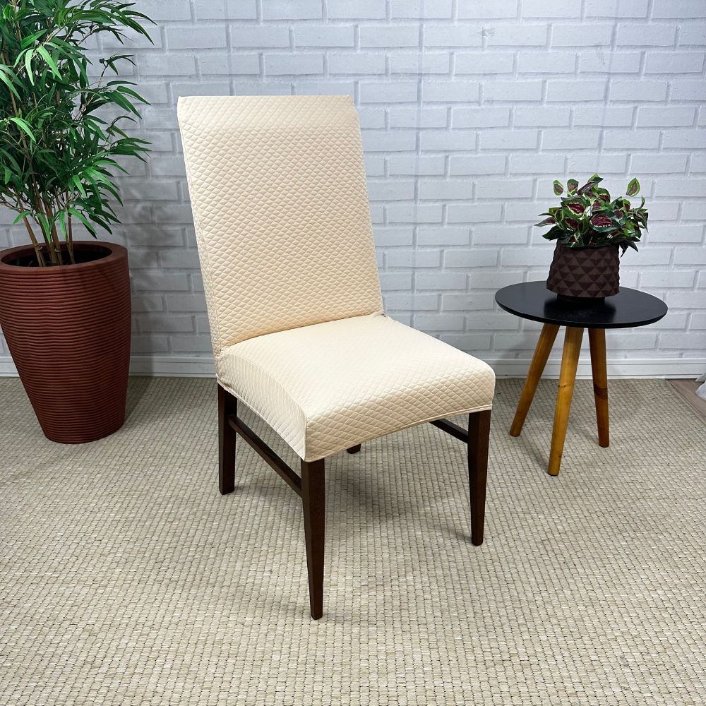 Funda Acolchada para Silla – Resistente a Gatos (Crema)